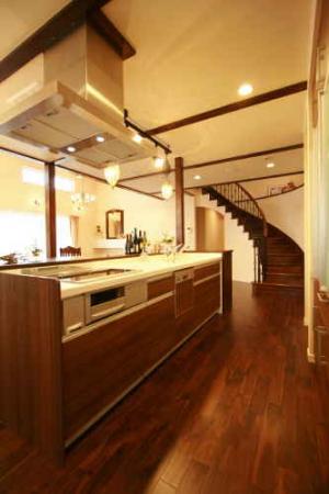 アイランド風キッチン